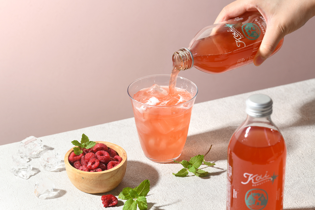 【Kai 康普茶】有機覆盆莓薄荷康普茶 330ml*12瓶 ▶90C005